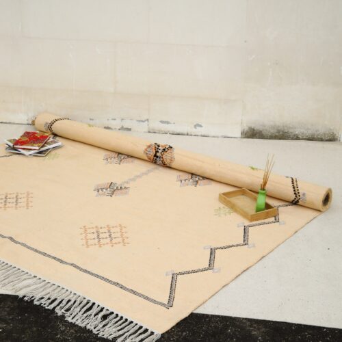 Natural Sabra Cotton Rug In Soft Cream - Image 5