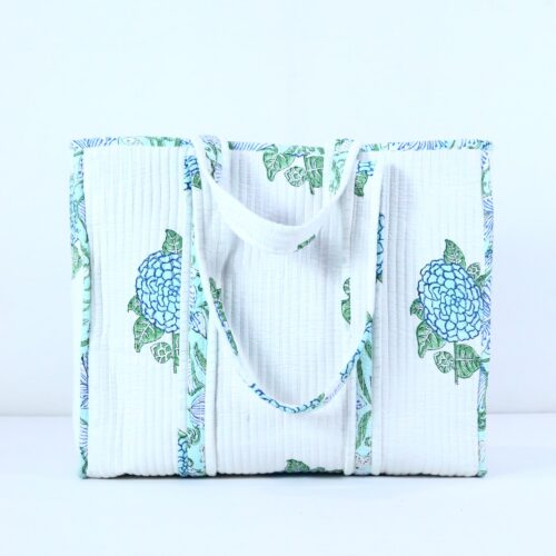 Everyday Carry Block Printed Cotton Tote Bag
