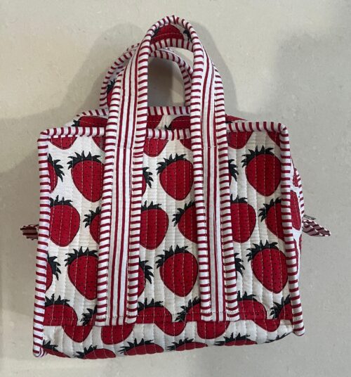 Daily Bite Cotton Lunch Box For Everyday Use In Strawberry Design - Image 2
