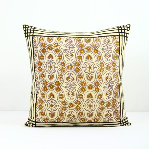 Rajasthani Syahi Begar Cushion Cover In Multicolor - Image 2