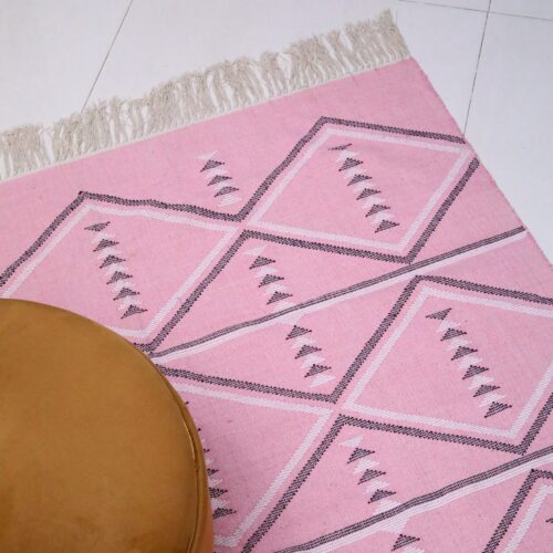 Cotton Sabra Area Rug In Pink