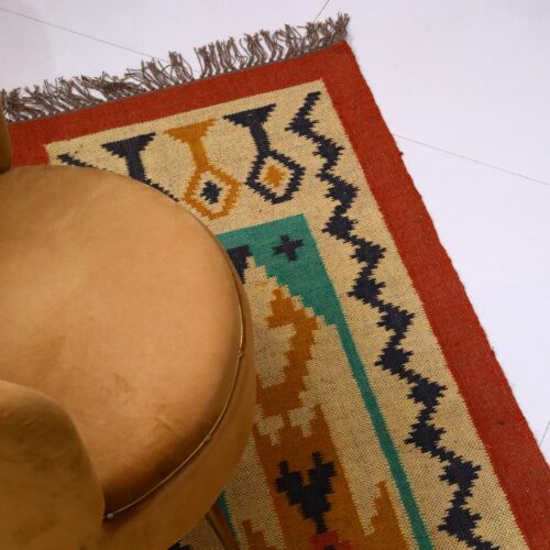 Eco Friendly Cotton Sabra Rug In Multicolor