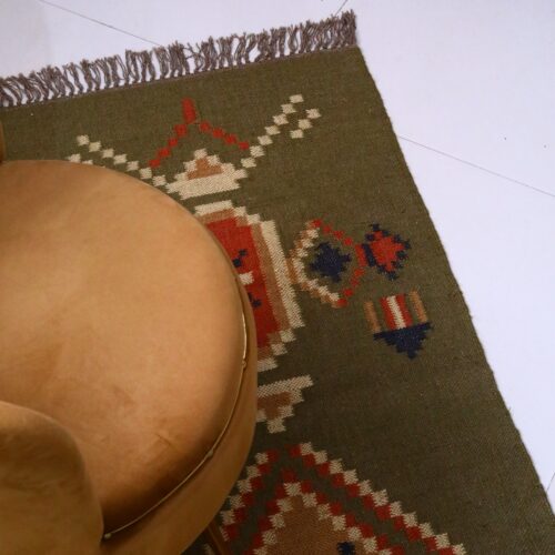 Cotton Sabra Flatweave Rug In Multicolor