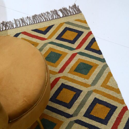 Artisan Cotton Sabra Rug In Multicolor