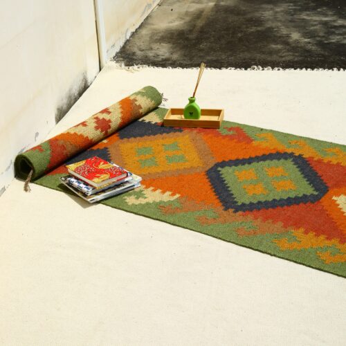 Cotton Sabra Living Room Rug In Multicolor - Image 4