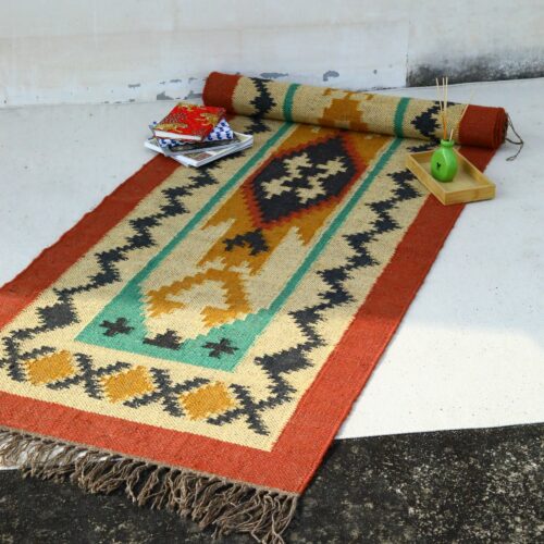 Eco Friendly Cotton Sabra Rug In Multicolor - Image 5