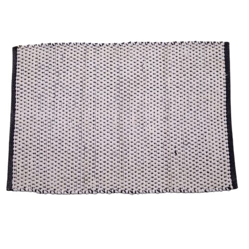 Crafted Soul Cotton Sabra Rug In White & Black - Image 2