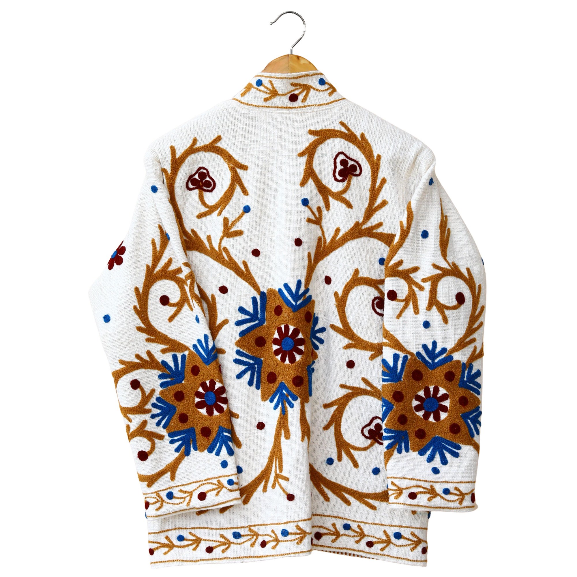 SoulWeave Cotton Slub Suzani Jacket In Multicolor - Image 3