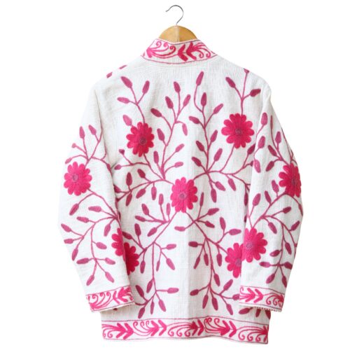 Stitchwork Elegance Cotton  Slub Suzani Jacket In Multicolor - Image 5