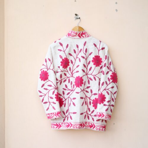 Stitchwork Elegance Cotton  Slub Suzani Jacket In Multicolor - Image 9