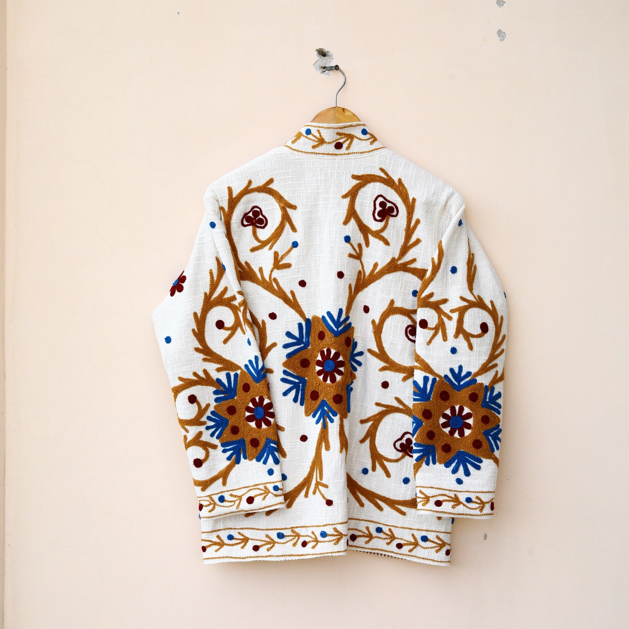 SoulWeave Cotton Slub Suzani Jacket In Multicolor - Image 9