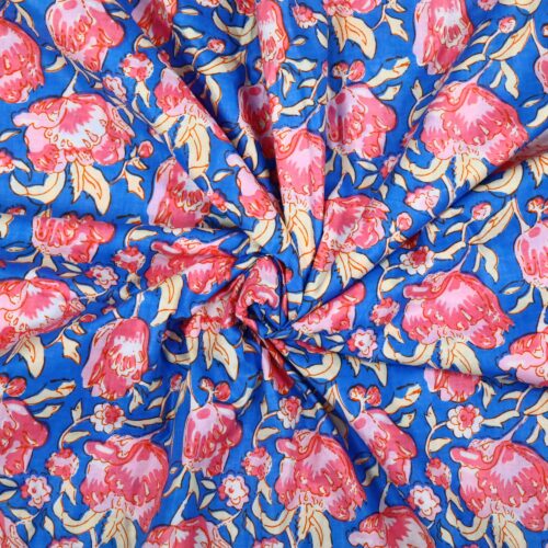 Floral Jaal Cotton Screen Printed Fabric