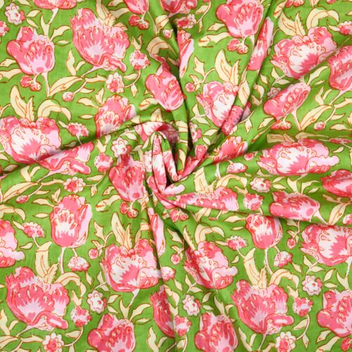 Flowers Beauty Cotton Screen Print Fabric
