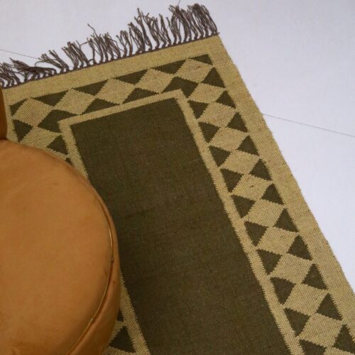 Sabra Cotton Living Room Rug In Brown