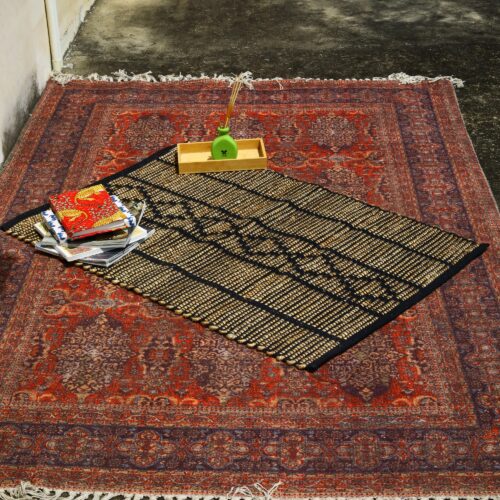 Industrial Edge Cotton Sabra Rug In Black & Gray - Image 4