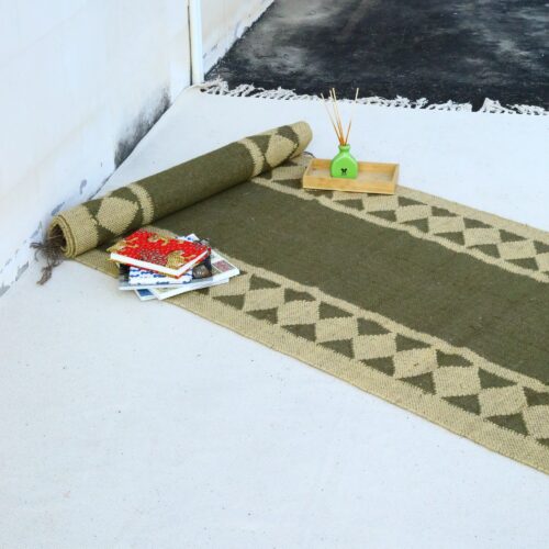 Sabra Cotton Living Room Rug In Brown - Image 4