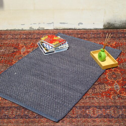 Blue Wave Cotton Sabra Rug - Image 5