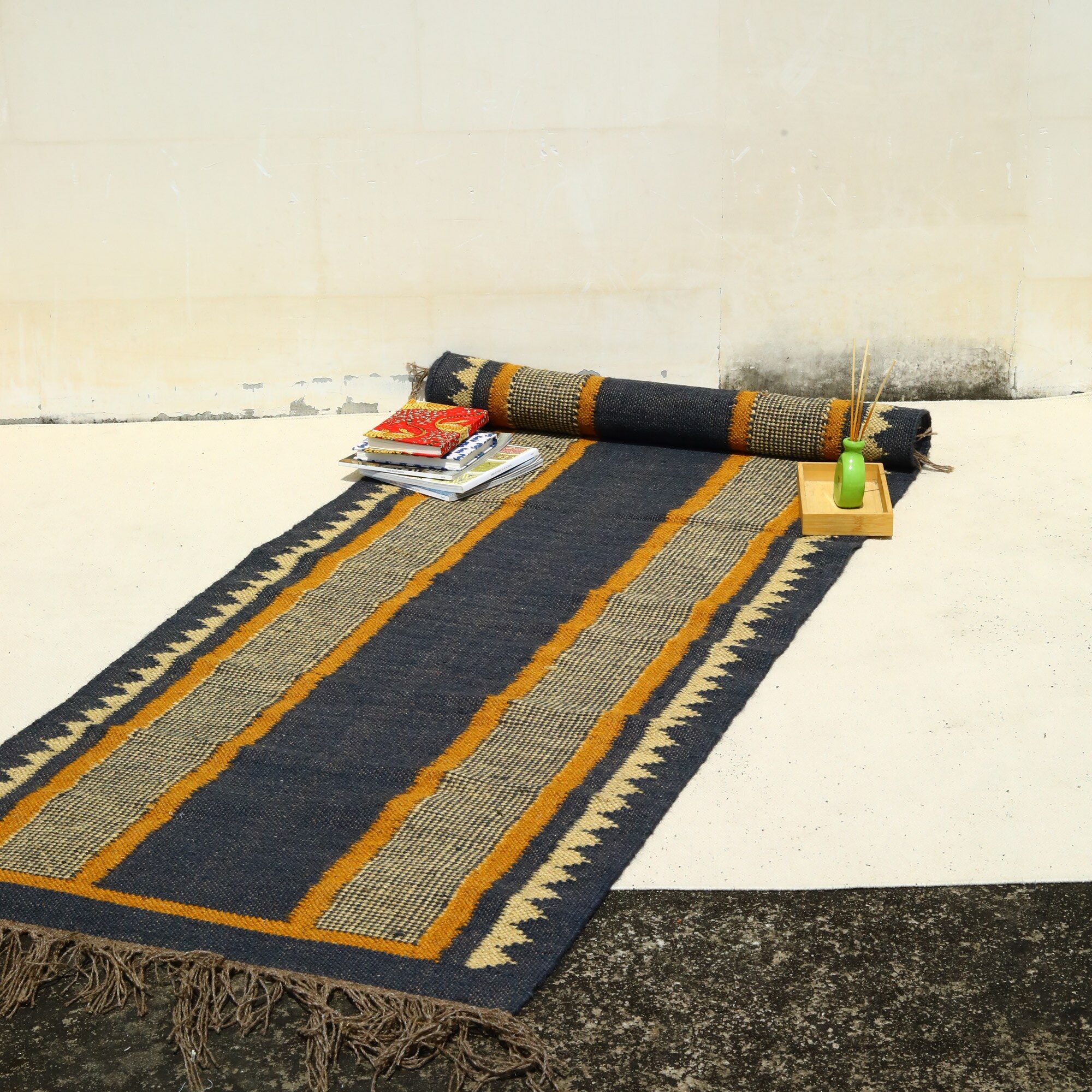 Traditional Craft Cotton Sabra Rug In Multicolor - Image 5