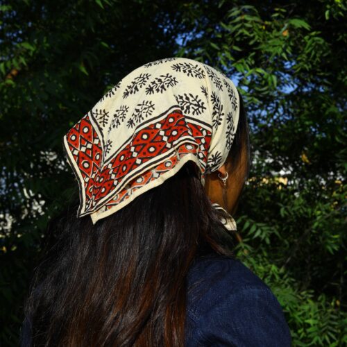Ruhani Threads Bagru Block Print Bandana