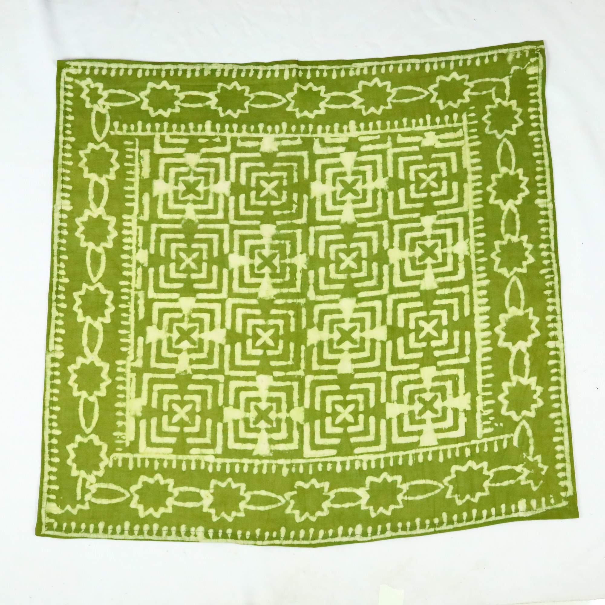 Pretty Green Block Print Bandana - Image 3