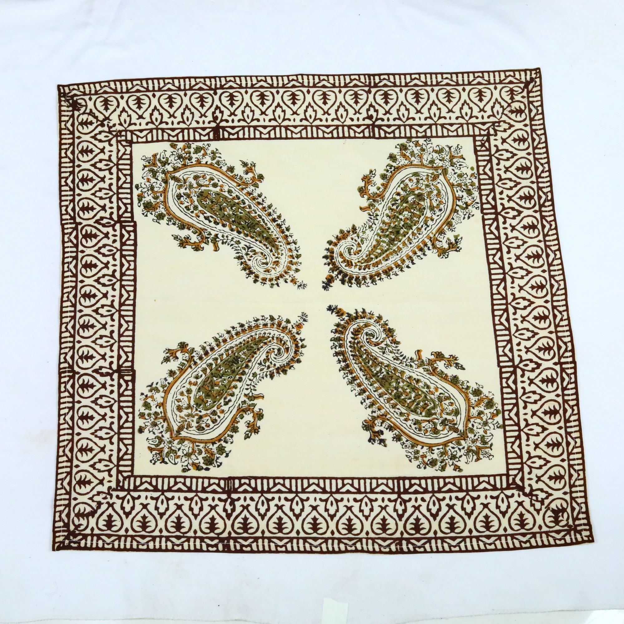 Chapaayi Cotton Block Printed Bandana In Multicolor - Image 2