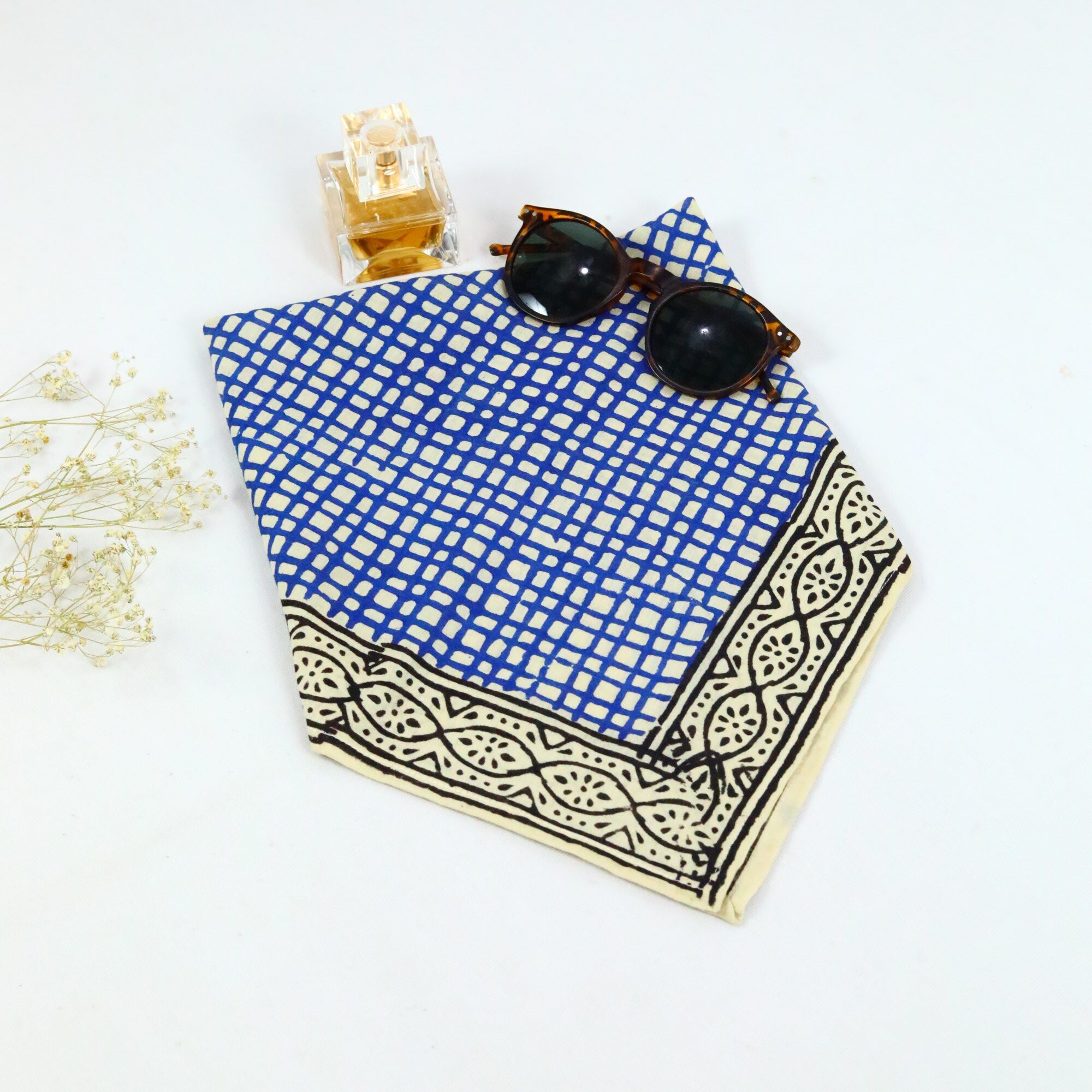 Knot Blush Headwrap Block Print Bandana - Image 4