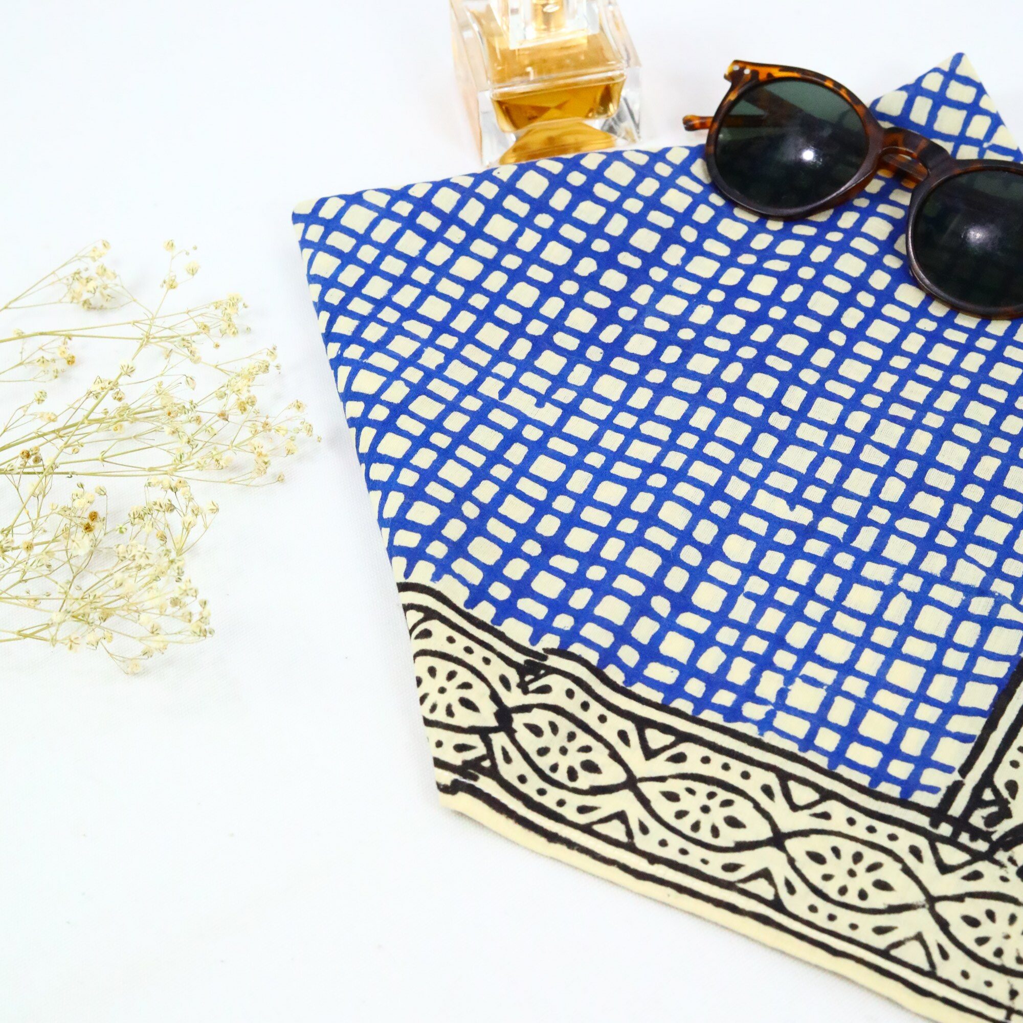 Knot Blush Headwrap Block Print Bandana - Image 5