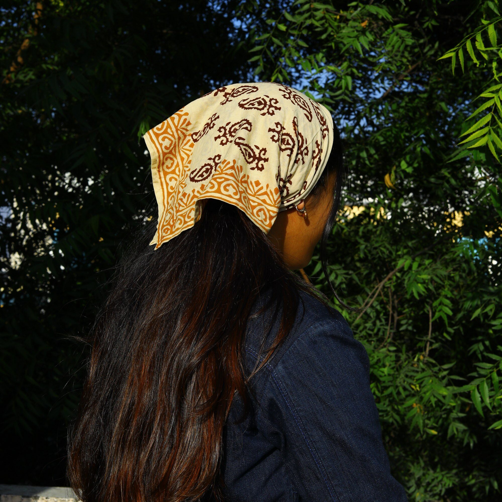 Vibe Twist Cotton Block Printed Bandana