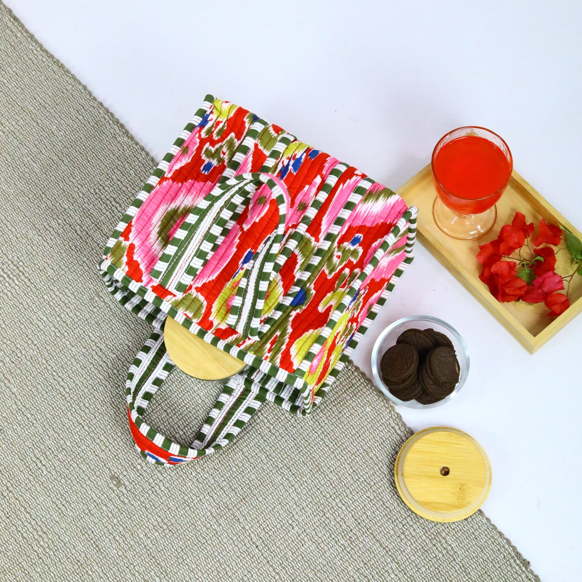 Easy Carry Cotton Lunch Box In Multicolor - Image 5