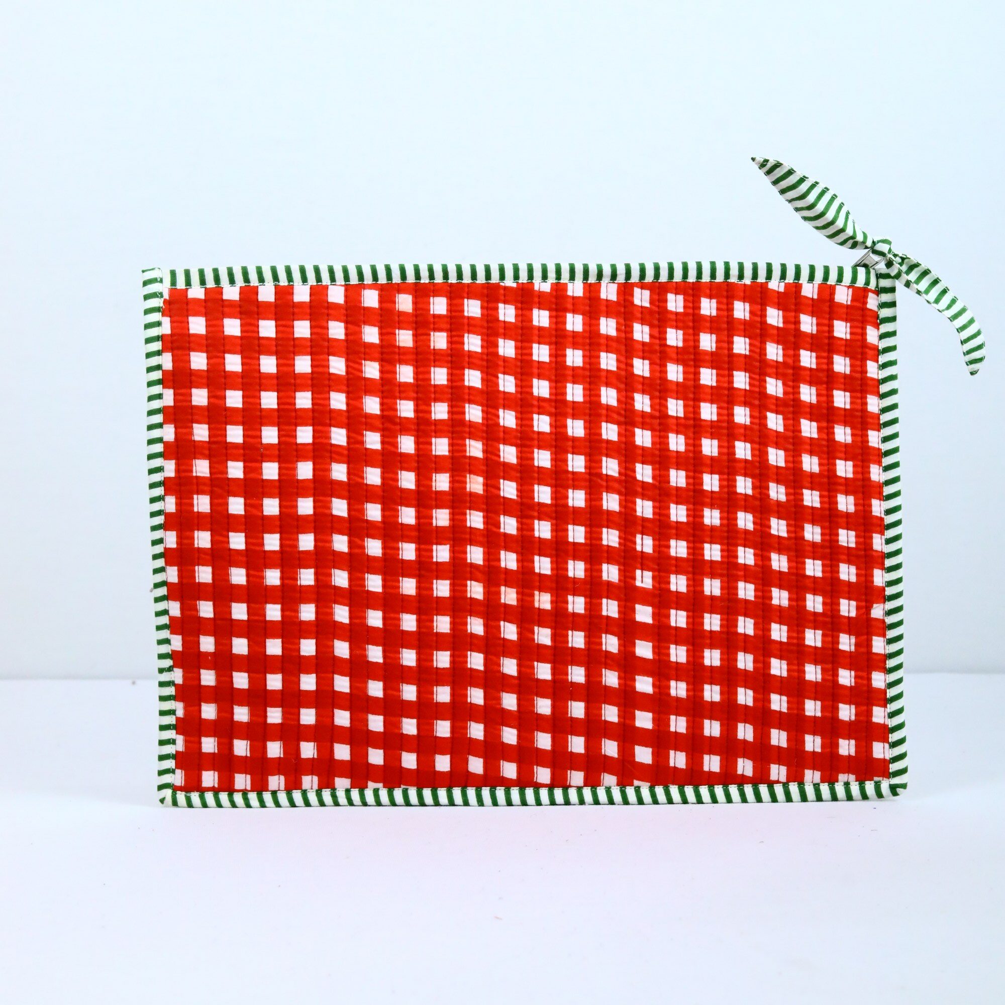 Classic Core Sleeve Cotton Quilted Screen Printed Laptop Sleeves With Bow - Image 3