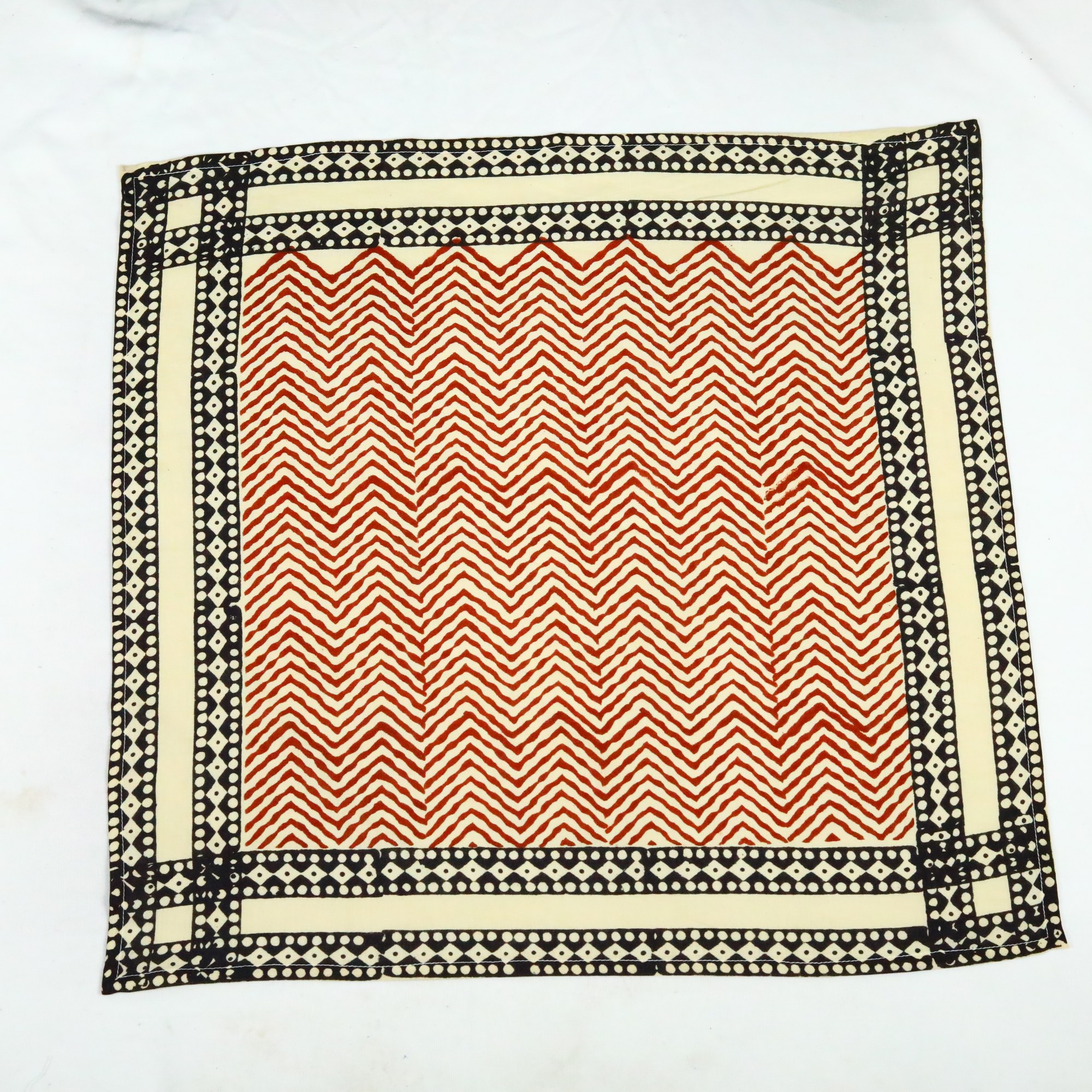 Grace Knot Cotton Block Printed Bandana In Multicolor - Image 3