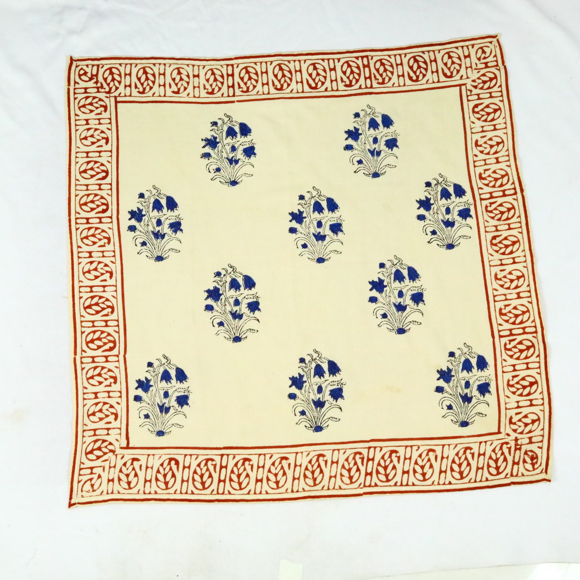 Aura BandCotton Block Printed Bandana In Multicolor - Image 4