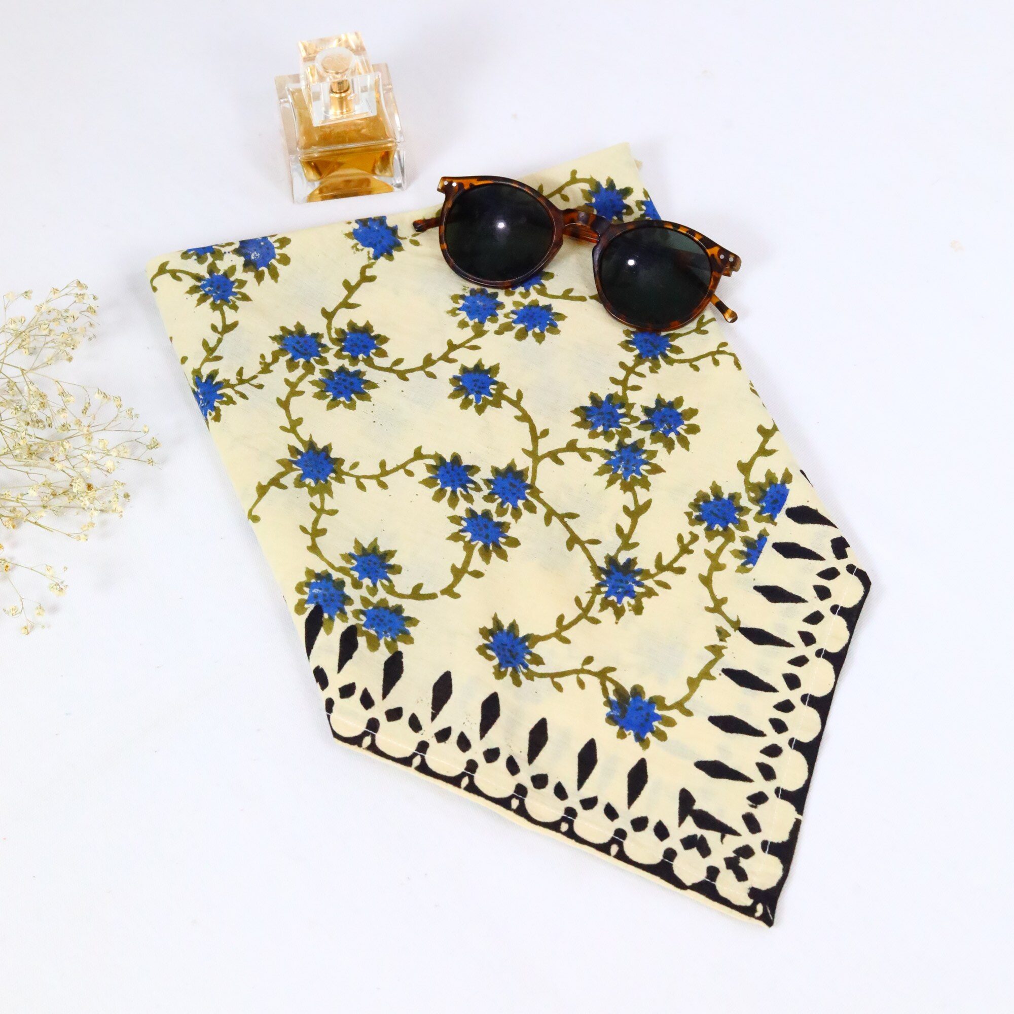 Twist Pop Cotton Block Printed Bandana - Image 4