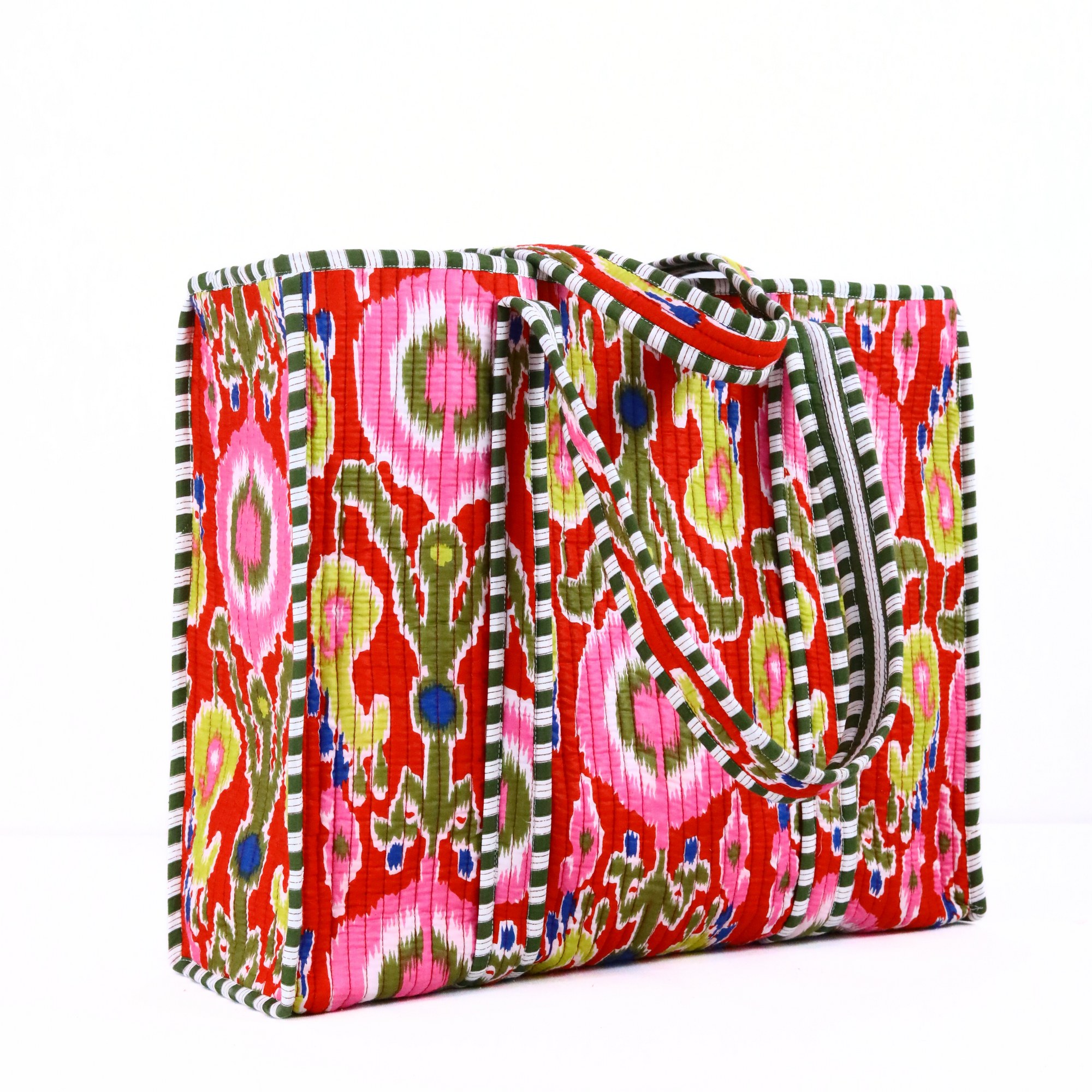 Soft Nest Quilted Bag Screen Print Cotton Tote Bag In Multicolor - Image 3