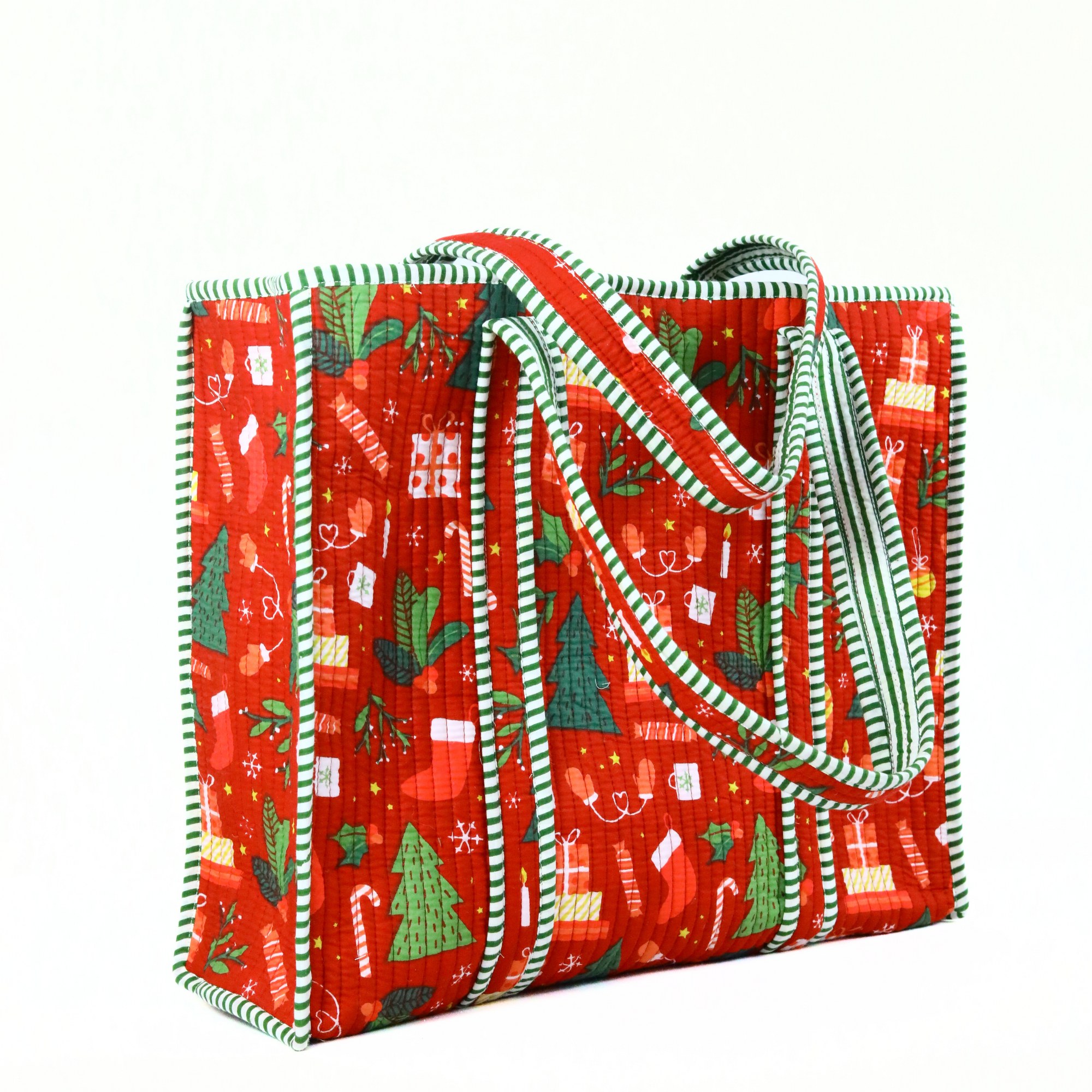 Thoughtful Gifts Wrapped in Christmas Love Screen Print Cotton Tote Bag - Image 3