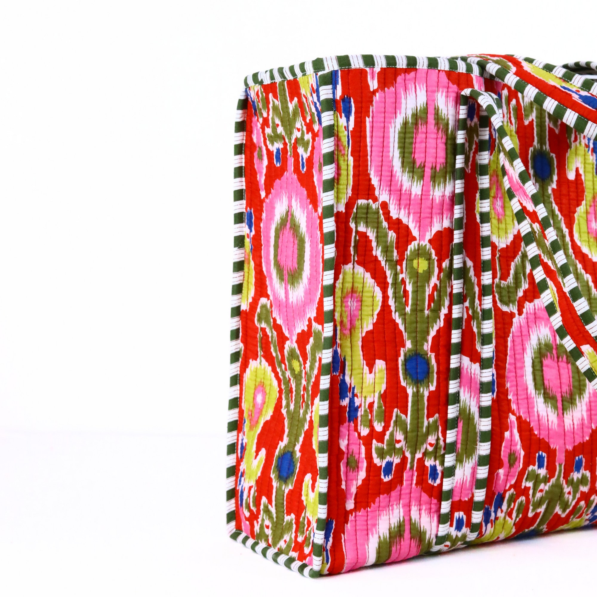 Soft Nest Quilted Bag Screen Print Cotton Tote Bag In Multicolor - Image 4