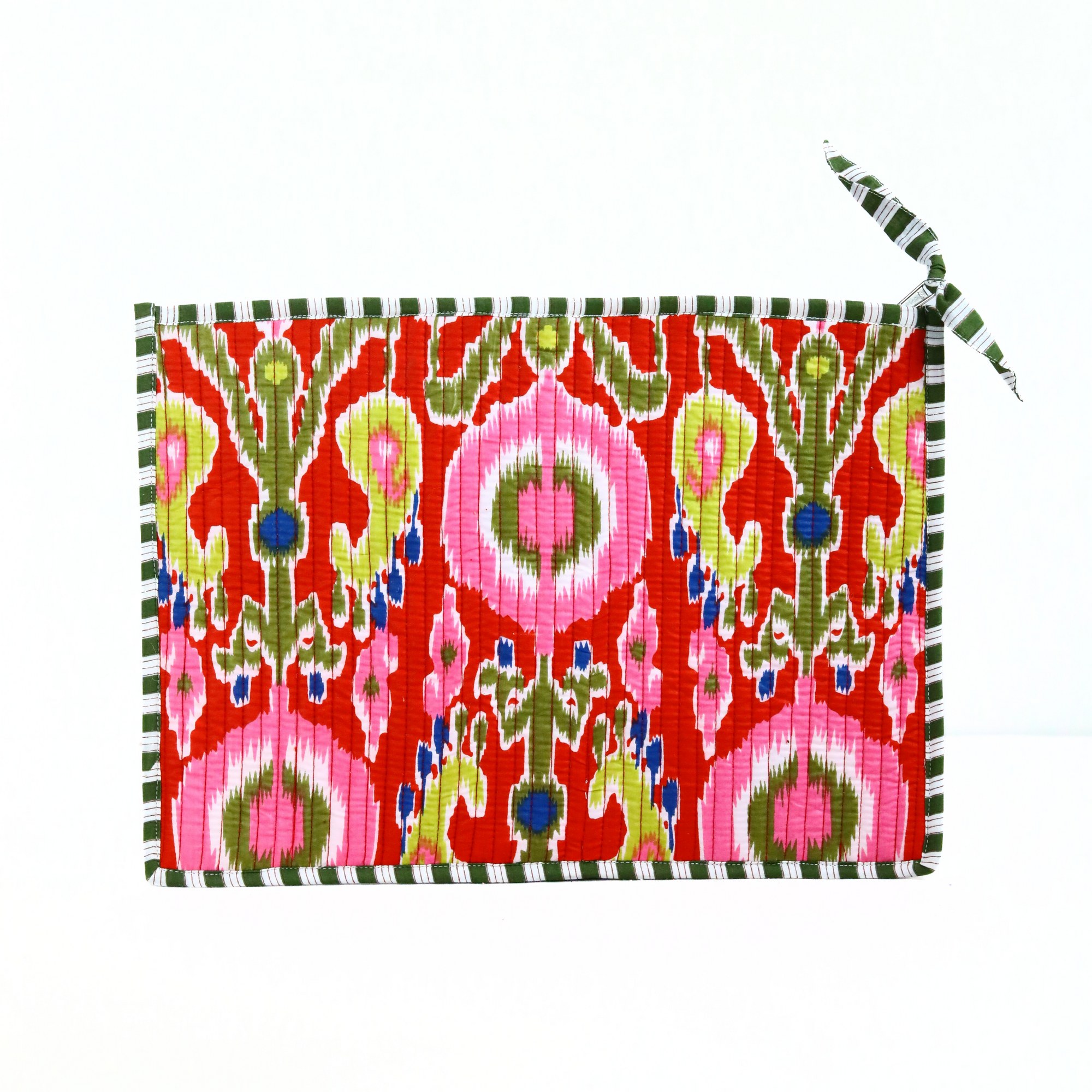 The Tech Traveller Sleeve Cotton Quilted Screen Printed Laptop Sleeves With Bow - Image 6