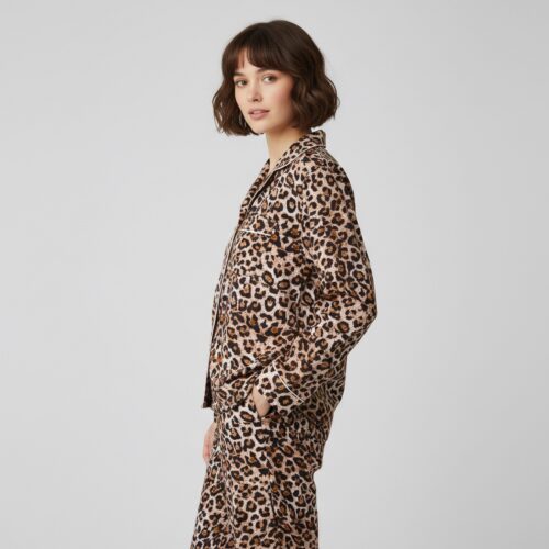 Leopard Print Relax & Recharge Cotton PJ Set