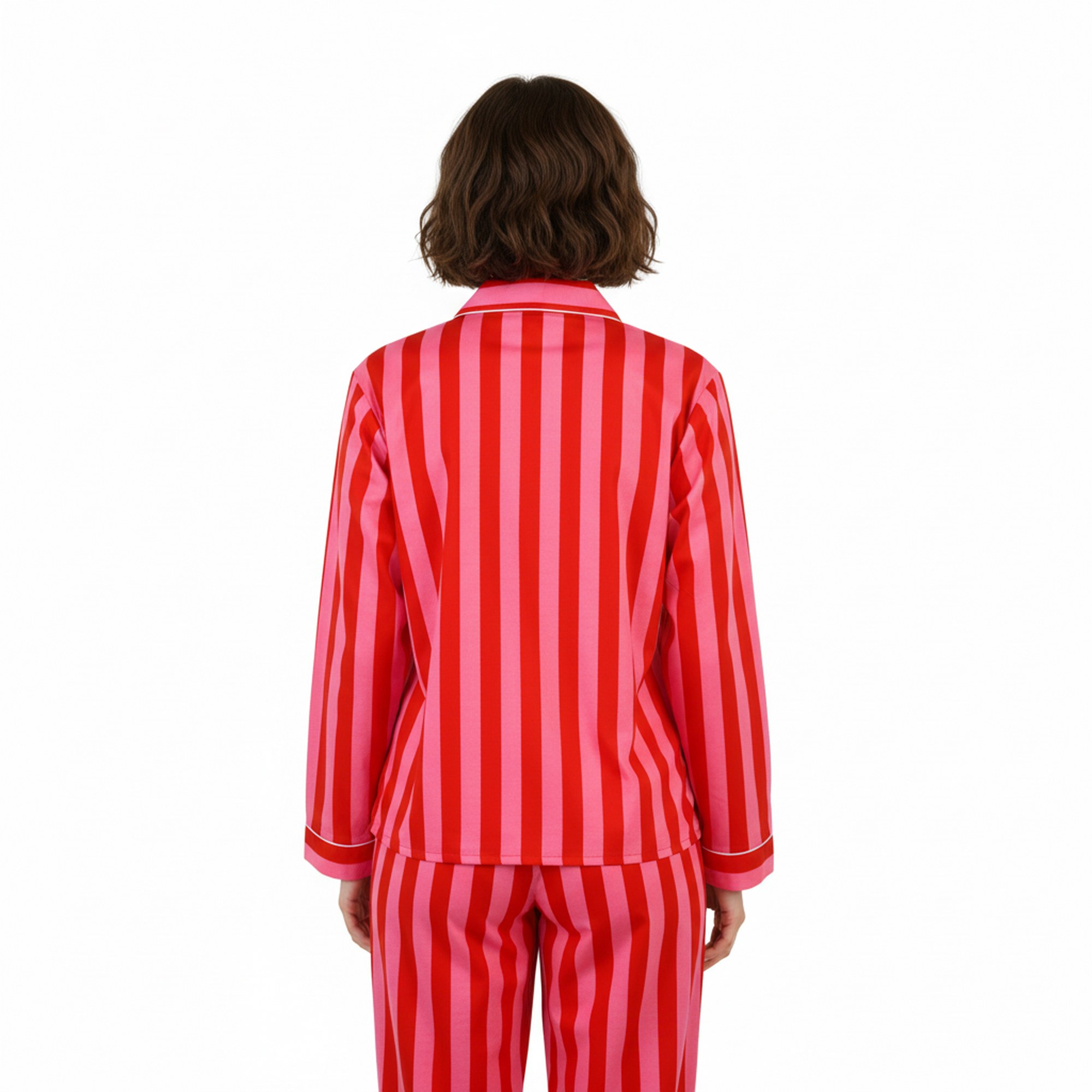 Easy Breezy Cotton PJ Set In Orange & Peach - Image 4