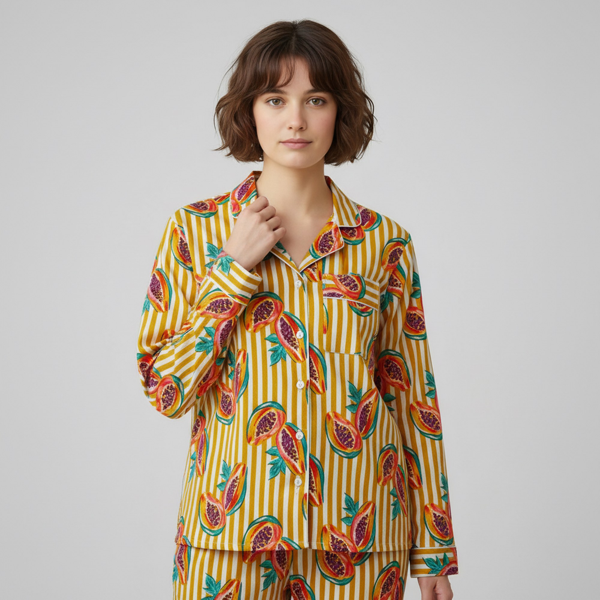 Papaya Printed Cotton PJ Set