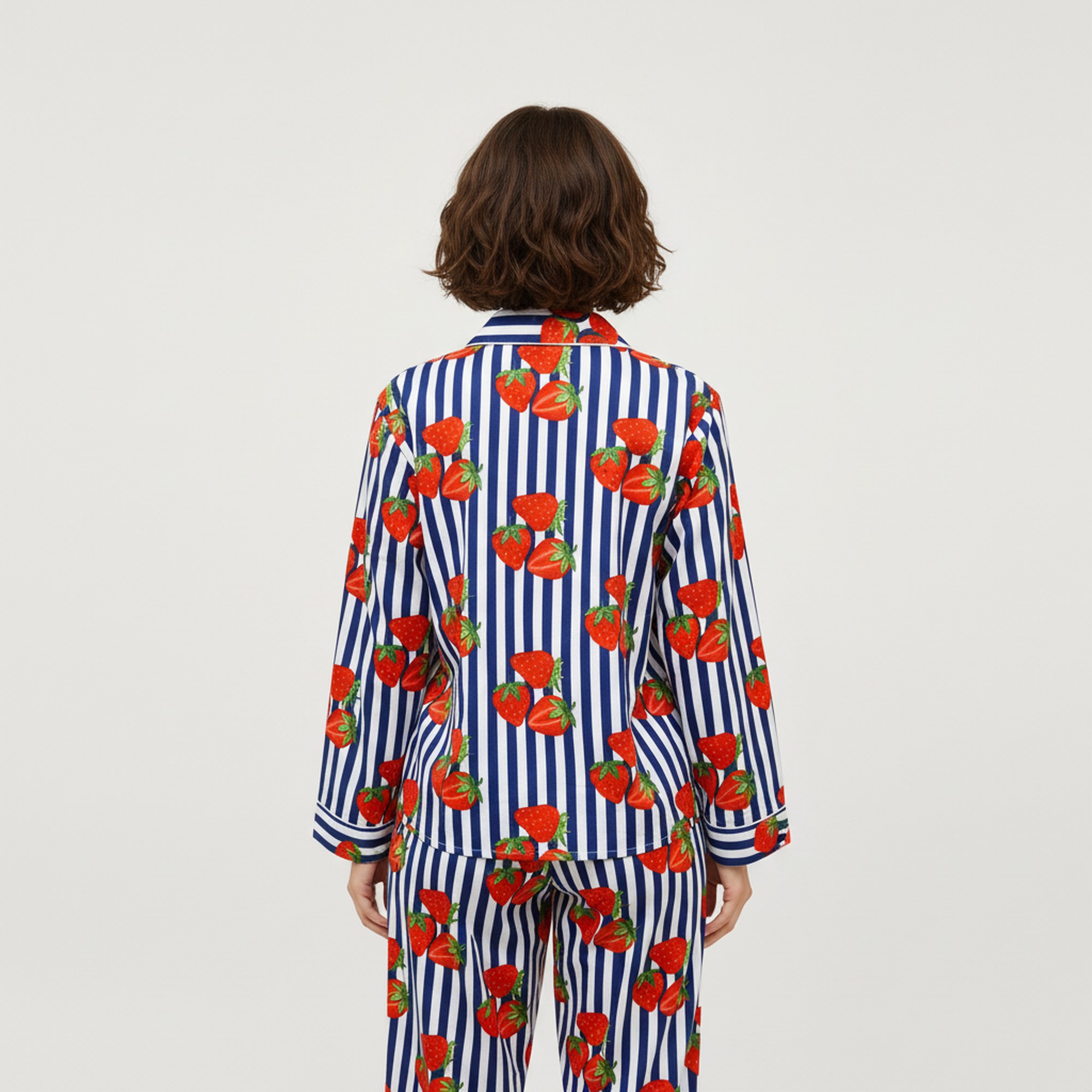 Strawberry Printed Cotton PJ Set - Image 2