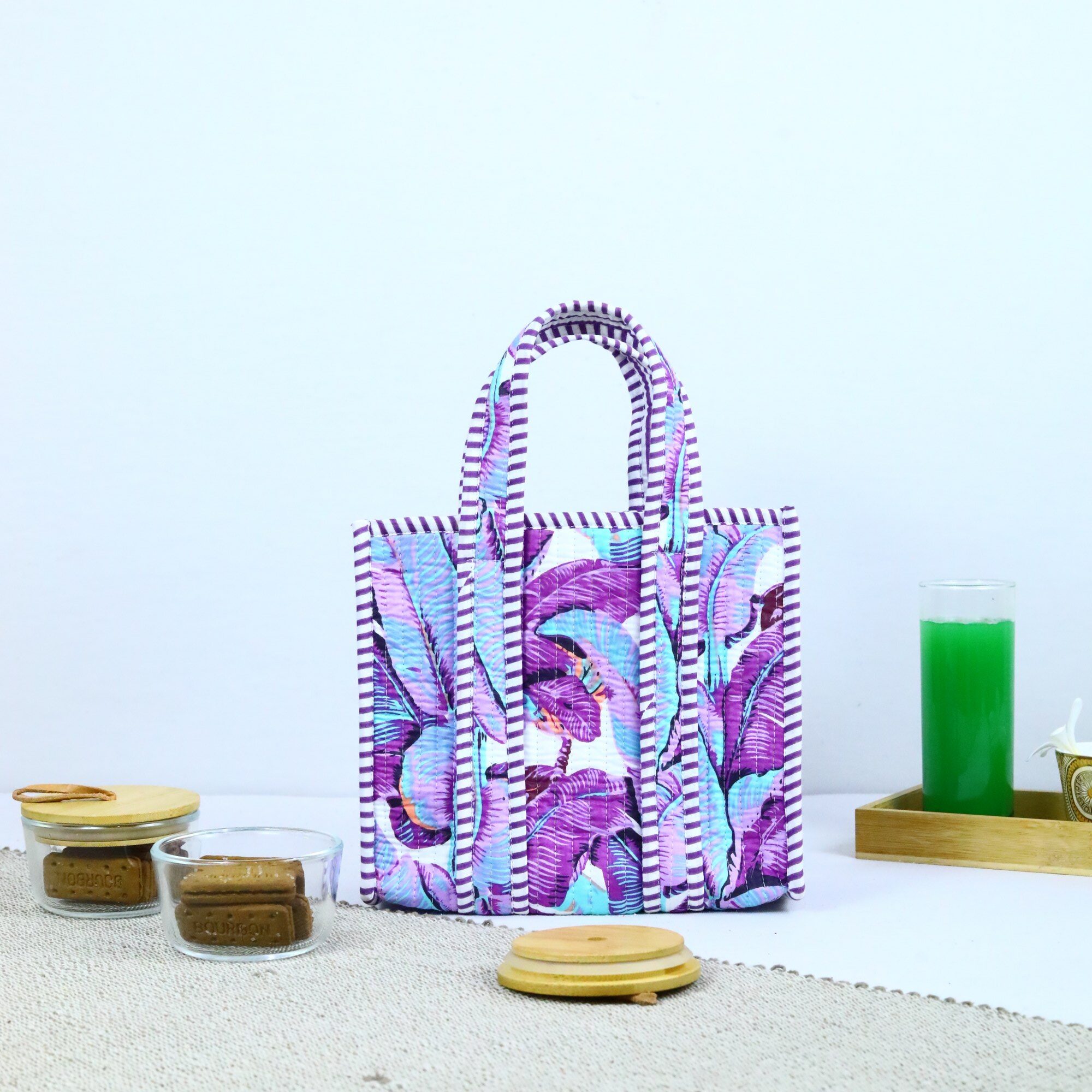 Classy Meal Cotton Lunch Box In Purple - Image 2