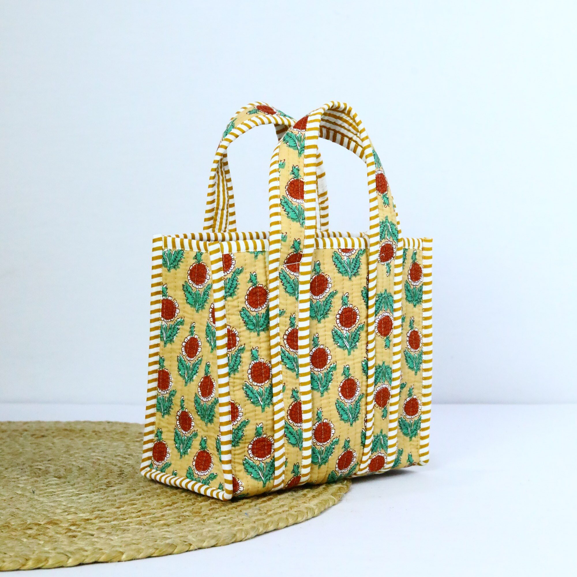 Classy Meal Cotton Lunch Box In Yellow & Multicolor - Image 5