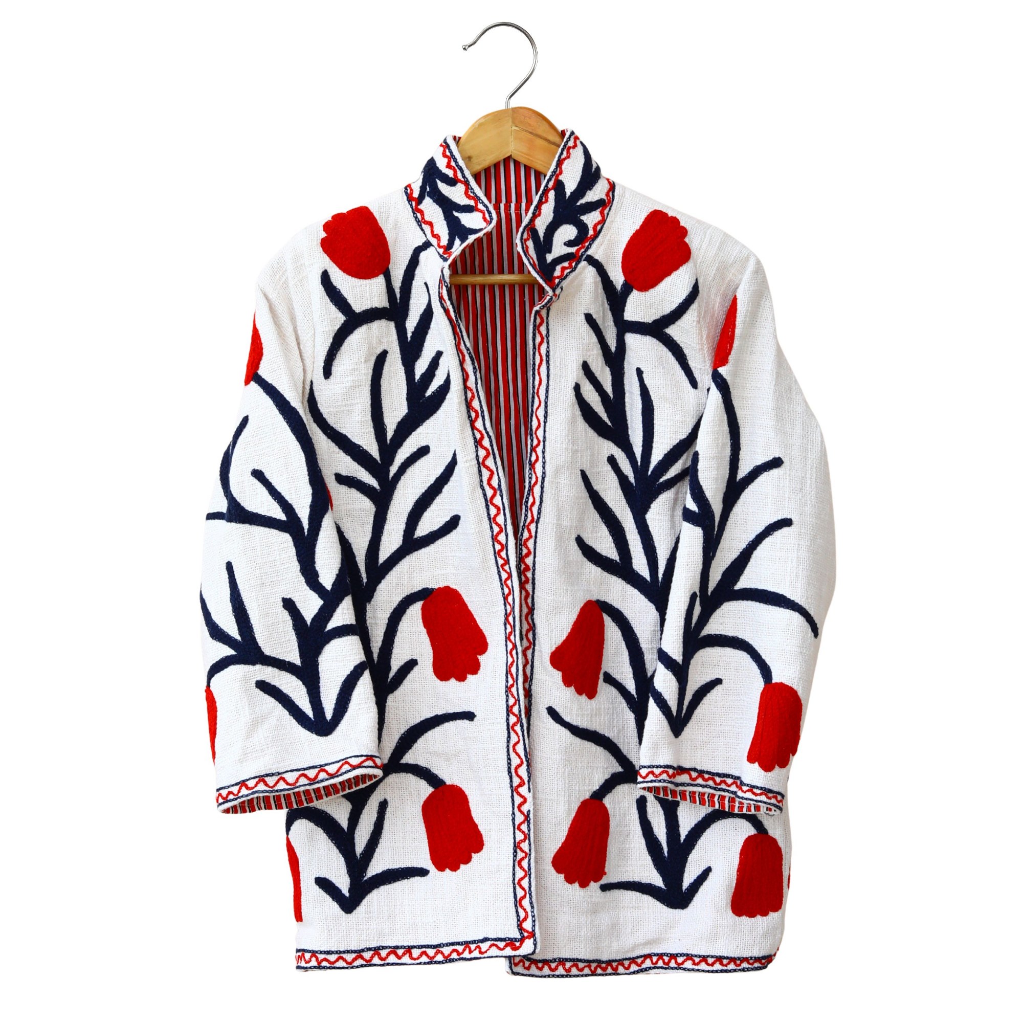 Vibe Queen Slub Suzani Jacket In Multicolor - Image 2
