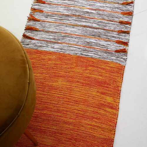 Warm Flow Hand loomed Cotton Yoga Mat In Solid Dyed