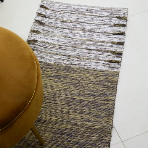 Desert Glow Handloom Hand loomed Cotton Yoga Mat In Solid Dyed