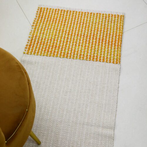 Natural Fiber Hand-loomed Cotton Yoga Mat In Solid Dyed