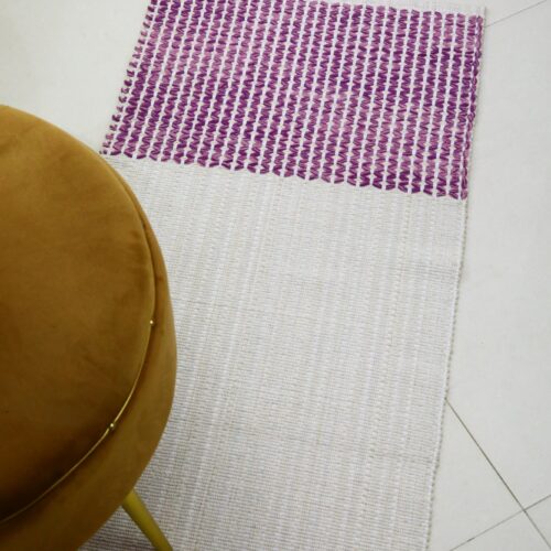 LuxeComfort Hand loomed Cotton Yoga Mat In Solid Dyed