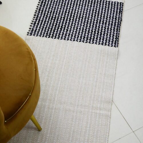 SoftStep Stretch Hand loomed Cotton Yoga Mat In Solid Dyed