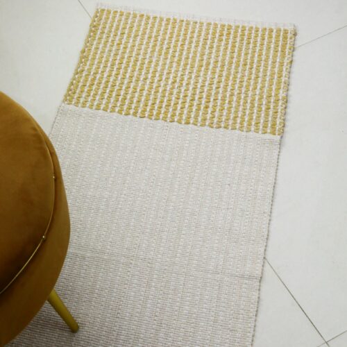 BlissBalance Hand loomed Cotton Yoga Mat In Solid Dyed